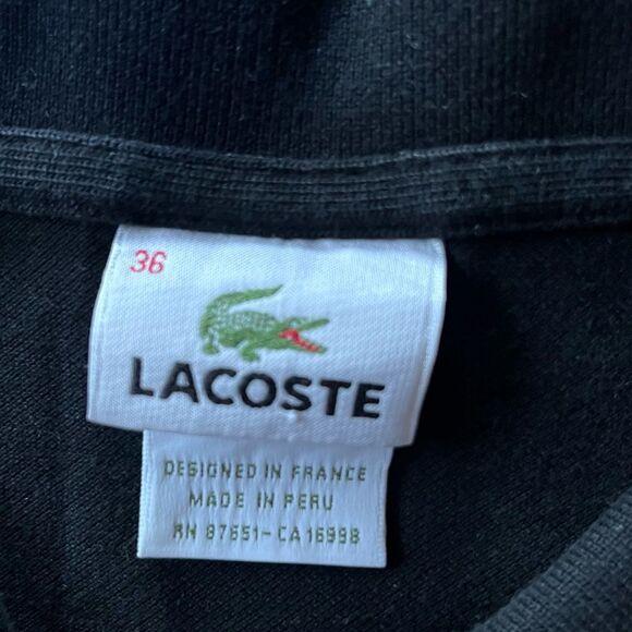 NOT FOR SALE Lacoste Black Sleeveless Polo Shirt - Picture 5 of 5